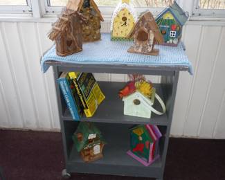 bird houses / small cart on wheels