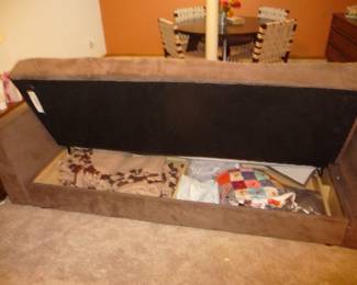 storage in the sofa