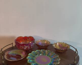 Vintage Carnival glass, mostly Indiana glass revival from the 1970s 