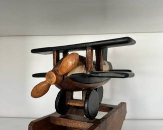 R34 - $12. Small Toy Wooden Rocking Plane. 