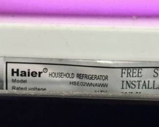 R38 - $35. Haier Mini Fridge. 
