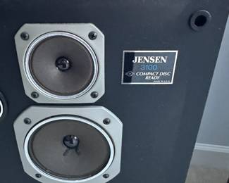R58 - $125. Vintage 80s Jensen 3100 Speakers. Measures 13" wide x 10.5" deep x 26" tall. 