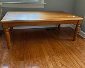 R20 - $40. Pine Coffee Table. Measures 51" x 31" x 18" tall. Sturdy!