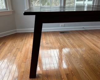 R13 - $325. West Elm Table. Measures 72" x 38" x 30" tall. Top does show a bit of wear but overall sturdy and lots of life left!
