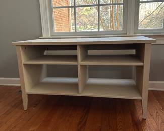 R19 - $45. Measures 43" wide x 19" deep x 24" tall. Wooden Storage Cabinet. (a bit wiggly as is - needs to be tightened up)