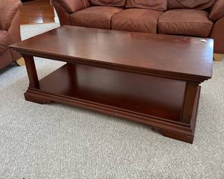 R29 - $75. Thomasville Coffee Table. Measures 52" x 27" wide x 18" tall. 