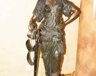 Life Size Cast Bronze Warrior Woman