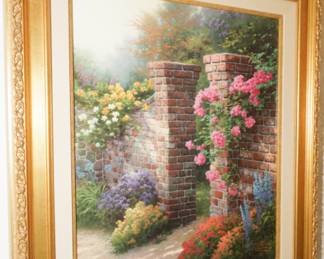 "The Rose Garden" #102/630-Thomas Kinkade