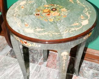Italian marquetry accent table