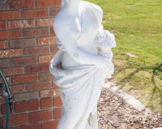 Cast stone garden goddess