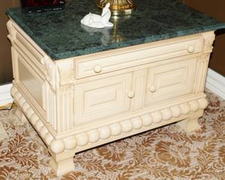 Custom granite top nightstands x 2