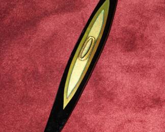 Black & gold art glass tray