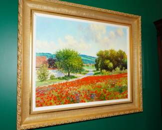 "Poppies"-Oil on canvas by Claude Cambour