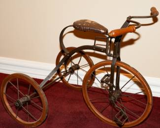 Vintage tricycles in two sizes