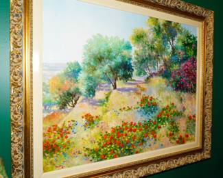 "Flower Garden" oil on canvas-Claude Cambour