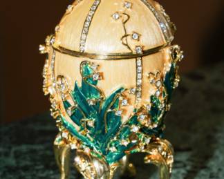 Rhinestone Faberge egg replica