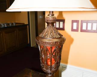 Pacific Coast Lighting bronzed table lamps x 2
