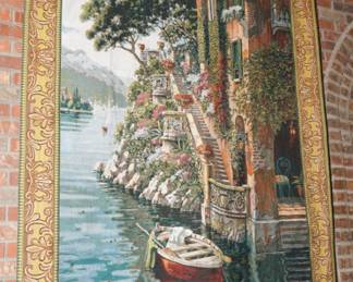 "Lake Como Villa" Tapestry-Robert Pejman