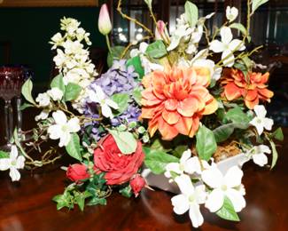 Faux floral centerpiece