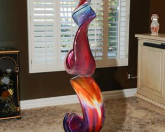 Murano Swirl Sculpture-Signed Dino Rosin