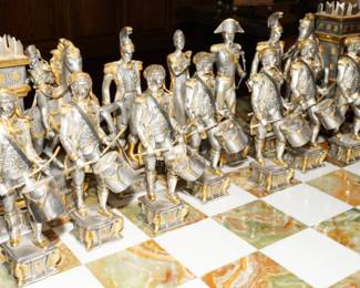 Giuseppe Vasari Palace Size Chess Set/Table/Stools