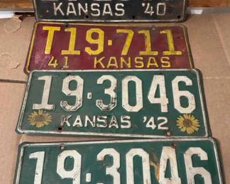 Vintage License Plates