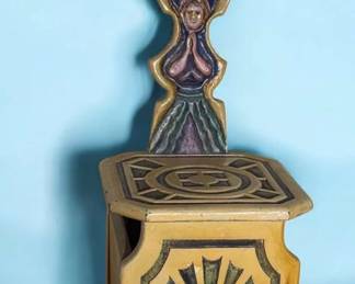 Carved Painted Accent Chair