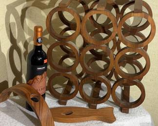 Kustom Kraft 9 Bottle Wood Wine Rack