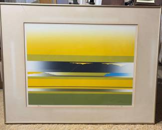 1976 Tetsuro Sawada Abstract Landscape Silkscreen