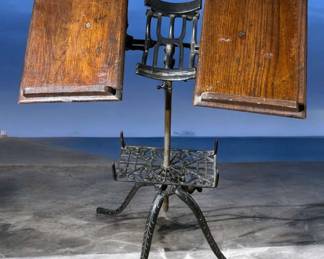 ANTIQUE VICTORIAN Cast Iron Dictionary Music Book Stand 