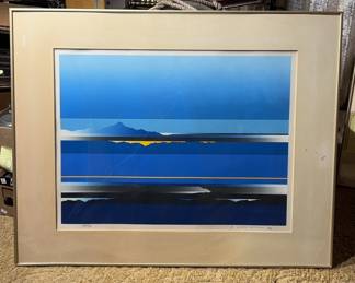 1976 Tetsuro Sawada Signed Abstract Landscape Silkscreen