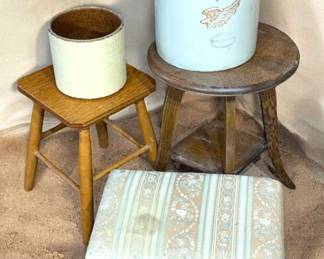 Red Wing Crock, Stools Foot Stools