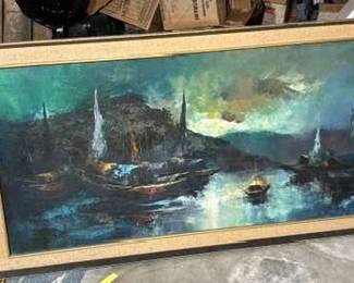 Vintage MidCentury Oil On Canvas