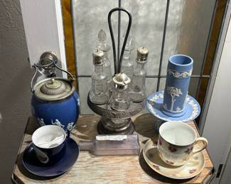 Wedgewood, Medicine Bottle, Cruet Set Mustache Cup
