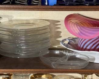 Fenton Cranberry Stripe Glass Other Vintage  Antique Pieces