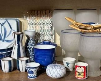 Littala Finland Kekkerit Frosted Glasses and A Mix of Other Pottery Glass