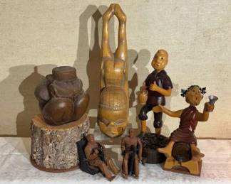 Carved Wood Sculptures Figurines