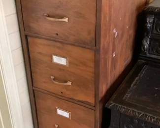 Four Drawer Wooden File Cabinet