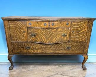 Antique Oak Serpentine Front Dresser