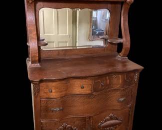 Carved Oak Victorian Ornate Buffet