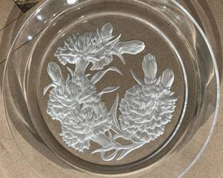 T. Yamamoto Signed Flower Plate