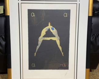 Erte Letter A Alphabet Series Color Serigraph