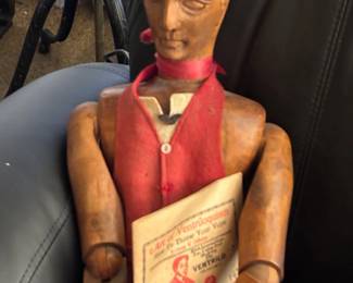 Vintage Carved Wood Artists Mannequin
