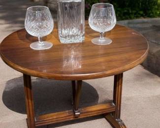 Wood Tilt Top Table, Waterford Crystal Illusions Decanter 