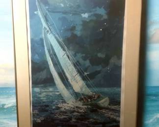 Signed Wayland Moore Lmtd Ed. Serigraph, Americas Champion II
