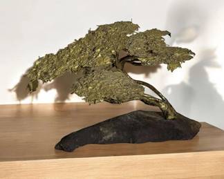Brutalist Style Wind Swept Tree Sculpture