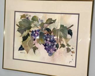 1993 Watercolor of Wine Grapes