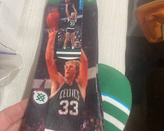 NEW retro larry bird socks 