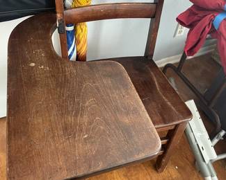 vintage wood school desk 