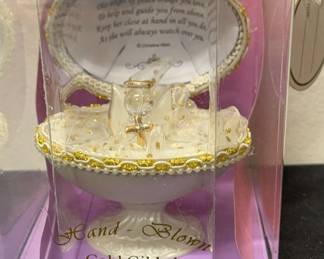 Hand Blown Gold Gilded Little Angel